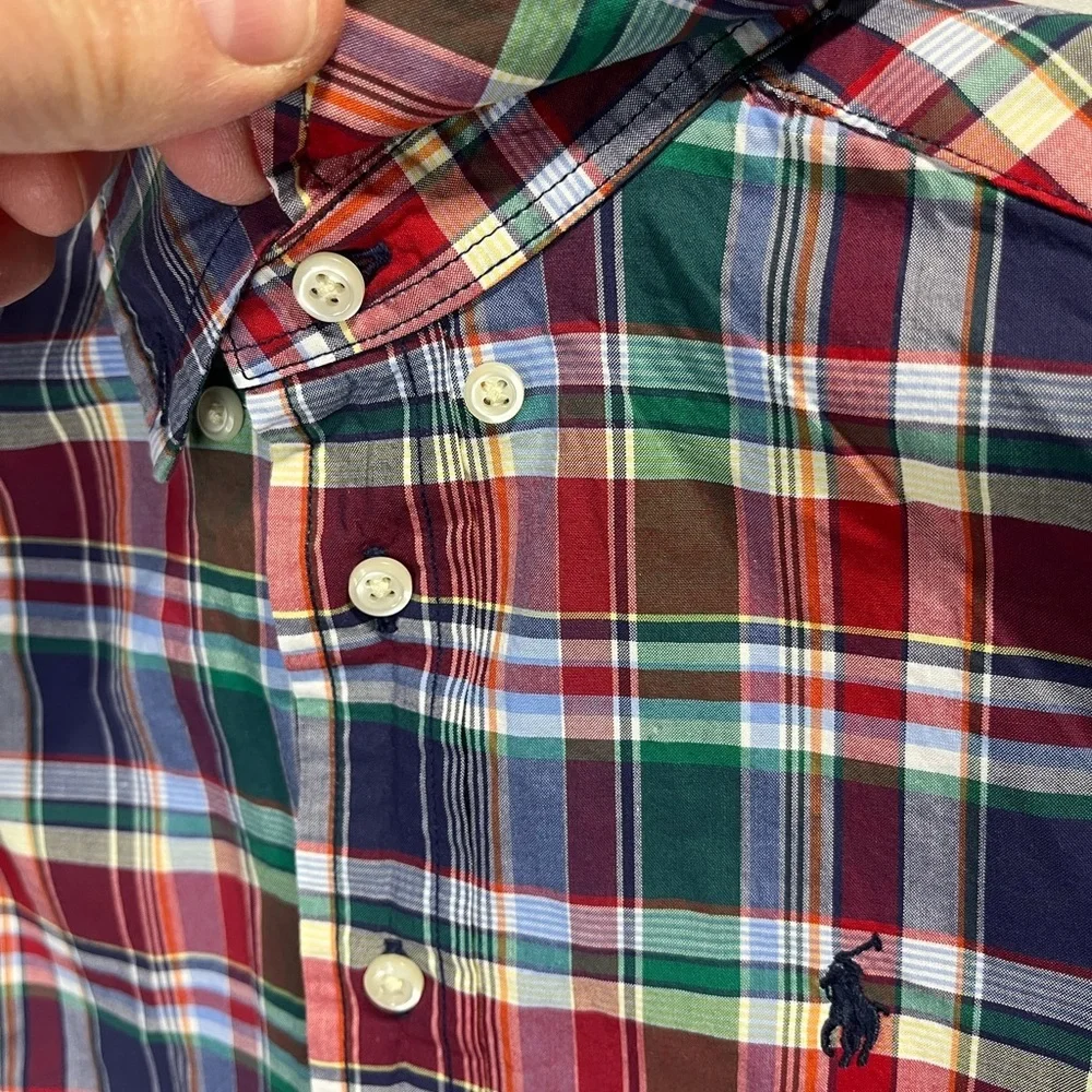 Ralph Lauren Boys Size 5 Plaid Shirt - Red, Green, Blue, Yellow
